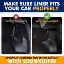 Premium Cargo Liner for Kia Sportage X Pro SX Hybrid 2023-2025 Equipped with Subwoofer - 100% Protection - Custom Fit Car Trunk Mat - Black Cargo Mat - 3D Shaped Laser Measured Trunk Liners