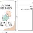 Cute 1st Father's Day Card for Husband, Happy First Father's Day Card for New Dad from Wife, Lovely 1st Fathers Day Card for Husband From Wife, We Make Cute Baby Cards, 20.5cm x 13.5cm / 8" x 5.3" inches