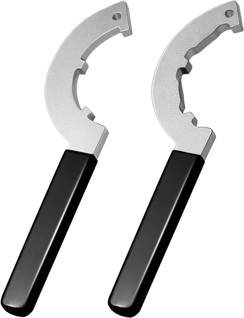 T114W Spanner Wrench Set for Coilover & Shock Absorber Heavy Duty Chromium Vanadium Steel Coilover Wrench Compatible with QA1, Adjustable Struts & Suspension Maintenance Tools,Non-Slip Grip