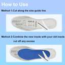 6 Pairs Unisex Breathable Shoe Insoles Inserts Double Layer Latex Foam Perforated Insole Cushioning Walking Comfort Replaceable Insoles for Men 5-11 Woman 2-8(Black, White, Brown)