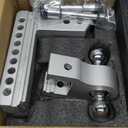 Adjustable Trailer Hitch - Tlvuvmo Aluminum Drop Hitch (Fits 2.5'' Receiver), 8 Inch Drop/Rise, 18,500 LBS GTW Heavy Duty Truck Hitch, (2'' & 2-5/16'') Chrome Plated Steel Balls - Tow Hitch Ball Mount