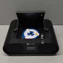 KLIM Boombox B4 CD Player Portable Audio System - New - AM/FM Radio with CD Player MP3 Bluetooth AUX USB - Wired & Wireless Mode Rechargeable Battery - Remote Control Autosleep Digital EQ