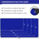 Large Tabletop Game Playmat, Water and Stain Resistant Non-Slip Desk Mat, Mahjong and Card Games MAT with Thick Stitched Edge Cushioned Rubber Base (200 * 100cm * 2mm) Blue, 39.4" x 78.7"