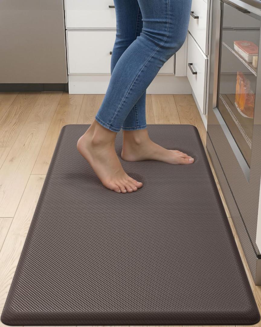 DEXI Anti Fatigue Kitchen Floor Mat Cushioned Standing Runner 39x20, Brown