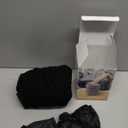 JefDiee Inflatable Travel Foot Rest Pillow, Kids Airplane Bed, Adjustable 3 Layers Height Leg Rest Pillow, Adults Travel Essentials Great for Airplane, Office, Home, Trains, Cars (Black)