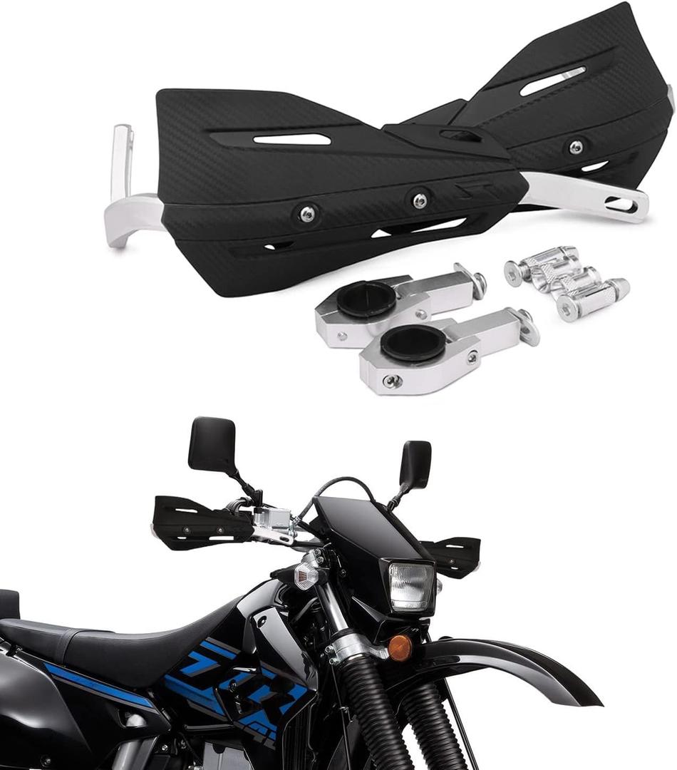 JFG RACING Dirt Bike Handguards,Motorcycle 7/8'' and 1 1/8'' Hand Guards Aluminum Universal for Dirt Pit Bike MX Motocross Supermoto Racing ATV Quad KAYO - Black