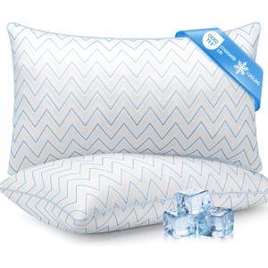 DIORIS Pillows Queen Size Set of 2 - Luxury Hotel Collection Cooling Bed Pillows for Sleeping, Breathable Medium Soft Down Alternative Microfiber Filled Pillows for Back, Stomach Sleepers