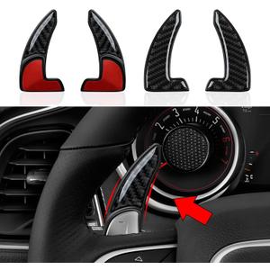 Steering Wheel Shift Paddles for 2015-2023 Dodge Challenger Charger Durango Chrysler 300 200 / for 2014-2023 Jeep Cherokee Accessories Carbon Fiber Stickers, Not fit SRT/Hell CAT