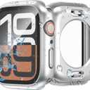 YIJDACASE [3 in 1] Waterproof Case for Apple Watch Series 11/10 46mm,Built-in Tempered Glass Screen Protector,360 Full Coverage PC Bumper,Sensitive Touch Protective Cover,Silver