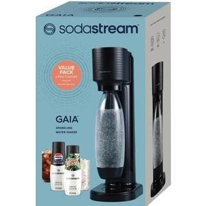SodaStream Gaia Sparkling Water Maker, Black, Value Pack