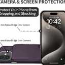 GUERNICA for iPhone 16 Wallet Case with RFID Blocking Card Holder for Women Men, Kickstand Shockproof Phone Case for iPhone 16(6.1"),Dark Purple