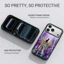 Clear TPU Phone Case Cover for iPhone 17 Pro with Design, Drop Protection, Cute Case for Girl Women, Cat in Lavender