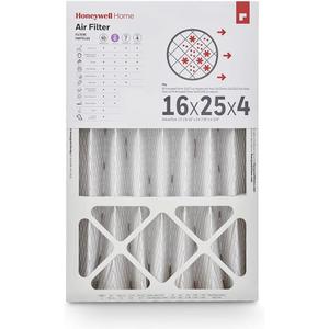 Honeywell Home 16x25x4 MERV 8, AC Furnace Air Filter, 1 PACK (CF408F1625-1PKAM)(Actual Dimensions: 15.63 x 24.75 x 4.38 in.) 1 Filter (4" x 25" x 16")