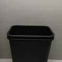 Amazon Basics Rectangular Plastic Office Wastebasket,14.4"L x 10.3"W x 15"H, 7 Gallon, Easy to Clean, Black, Pack of 2