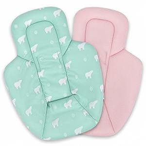 Minne Baby Infant Insert - Compatible with 4Moms RockaRoo and MamaRoo - Breathable Cool Mesh Fabric - Plush Soft Newborn Insert with Head and Body Support (Flowers)