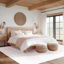 6x9 ft Area Rug Pink  Boho Indoor Rug, Machine Washable, Low Pile, Non-Slip, for Living Room, Bedroom, Dining, Home Office