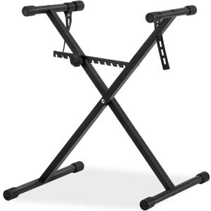 AODSK Single-X Keyboard Stand Adjustable Width & Height,Piano Stand with Locking Straps & Quick Release Mechanism-Adjust height in one second