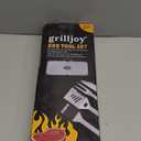 Grilljoy BBQ Accessories Grill Tools Set - 22PCS Stainless Steel Barbecue Grill Accessories for Outdoor Grill with Black Aluminum Case - Christmas Grilling Gifts for Men & Dad -Grill Tools Kit (Sliver)