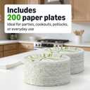 Amazon Basics Everyday Paper Plates, 8.62 Inch, Disposable, 200 Count, Packaging May Vary