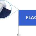 2 Pack Paraguay Car Flags 11" x 17" with Flagpole Mount,Premium 200D Polyester Paraguayan Car Flag,19" Flagpole Fixed Window Clip Mount for Most Vehicle Window.