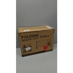 Collapsible Foldable Wagon with Wheels Heavy Duty Folding Wagons Carts 360LBS Weight Capacity Portable All Terrain Utility Wagon Cart for Groceries Sports Garden Shopping Beach