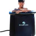 Portable 5-Layer Inflatable Ice Bath Tub With Cover - Perfect For Muscle Recovery For Athletes - Large 95 Gallon Plunge Tub For Cold Water Therapy Training, Black