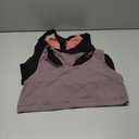 Hanes Women's Racerback Cotton T-Back Bralette (3 Pack) (XX-Large, Black/Spiced Fig/Terra Red)