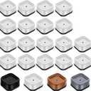 shouwuhho 18 Pack Furniture Risers Adjustable Bed Risers Heavy Duty Lifts Height 1", Square Stackable Bed Risers 1, 2 or 3 Inch for Desk Leg Table Couch Sofa Chair Bed Frame Legs Dorm, White