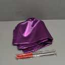 Wuchieal 55" Set of 2 pieces Praise Dance Worship Flags with Flexible Rods Semicircle Worship Angel Wing Flag for Dance Church Metallic Purple