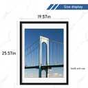 Wiscet 18x24 Poster Frame Set of 4, Display Picture 16x20 with Mat or 18x24 without Mat, Photo Frame for Horizontal or Vertical Wall Display, Black