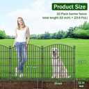 10 Panels Decorative Garden Fence with Gate - 32 in (H) x 23.6 ft (L) No Dig Dog Fence Outdoor for Yard, Rustproof Tall Garden Fencecing Panels, Animal Barrier Suitable for Yard Border, Patio