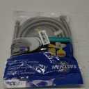 Eastman Dishwasher Installation Kit, 12 Foot Hose with Adapters, 3/8 Inch MIP x 3/4 Inch FHT Elbows, Braided Stainless Steel Connectors, 69008