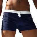 COOFANDY Men's Quick Dry Swim Trunks with Zip Pockets Lightweight Swim Shorts Bathing Suits Swimsuit Navy Blue, XXL