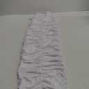 BEAGIMEG Women's Sexy Ruched Sleeveless Deep V Elegant Cocktail Evening Party Maxi Dress (White)