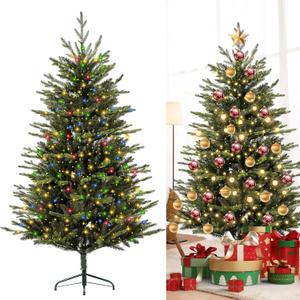 6.2ft Prelit Clear LED String Lights Classic Blue Spruce Artificial Christmas Tree | PVC Needle Foliage | Easy Storage with Storage Bag | Indoor Holiday Display 6.2ft Prelit Clear LED String Lights Classic Blue Spruce Artificial Christmas Tree | PVC Needle Foliage | Easy Storage with Storage Bag | Indoor Holiday Display