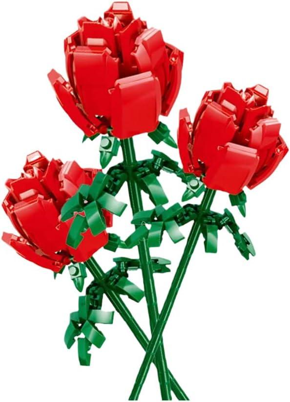 Roses Building Sets for Kids, Toy Flower Bouquet Gift for Girl Friend Birthday Christmas and Valentine's Day