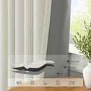 100% Blackout Curtains 84 Inch Length 2 Panels Set Neutral Boho Linen Farmhouse for Bedroom Windows Living Room Darkening Thermal Insulated Drapes Natural Cream Ivory 7ft Long Back Tab Pleated Pocket