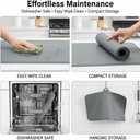 JBD Waterproof Silicone Pet Feeding,cat Food mat, Anti-Slip Dog Food Mat to Contain Spills, Protects Floors from Messy Drinkers, Multiple Sizes and Colors for Dogs and Cats (19"L x 12"W, Gray)