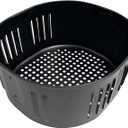 Air Fryer Basket Replacement for Power XL Air Fryer, Gowise USA 5.8QT Air Fryer Accessories, DASH Air Fryer Replacement Parts, Non-Stick, Dishwasher Safe, Black