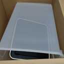 IRIS USA Airtight Dog Food Storage Container, Up to 54 lbs, Attachable Wheels, For Dog Cat Bird and Other Pet Food Storage Bin, Keep Fresh, Translucent Body, Easy Mobility, Black