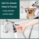 Sink Faucet Sprayer Attachment, Faucet Shower Sprayer with 59" Stainless Steel Hose for Hair Washing&Pet Shower for Bathroom Bathtub, Kitchen,Garden Tub,Utility Laundry Tub