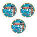 Diamond Cutting Wheel 3 x 3/8 Inch for Metal, Cut Off Wheel with 5000+ Cuts on Rebar, Steel, Iron and INOX 3" Diamond Cutting Discs (Segmented Edge) - 3 Pack