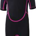 FLEXEL Kids Wetsuit for Boys Girls Toddlers, 2mm Back Zipper Shorty Wetsuit, 3mm Long Sleeve Back Zip Full Wetsuit, Neoprene Thermal Swimsuits for Diving Surfing Swim Lessons,  Age Range Kid