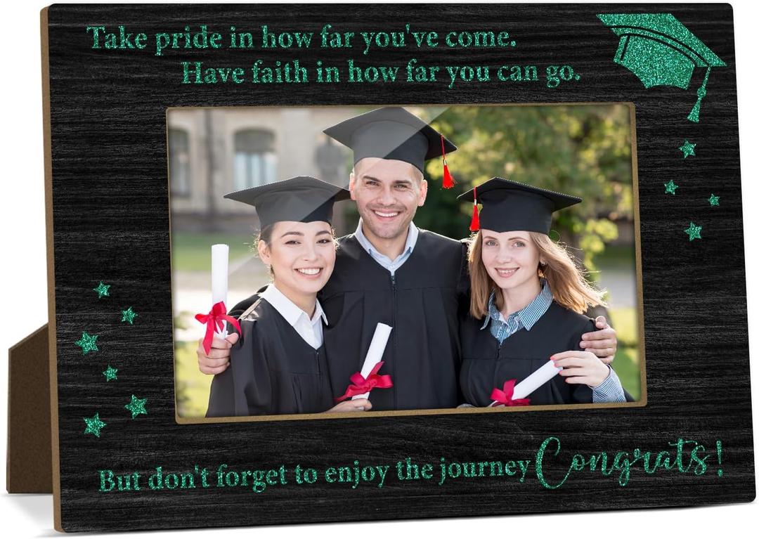 Zodvery Inspirational Picture Frame, 4X6 Grad Wooden Photo Frame, College Graduation Congrats Grad Memorial Gift for Graduates Him Her, Home Office Tabletop Decor(Horizontal) -13