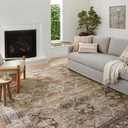 Loloi Amber Lewis Billie Collection, Clay & Sage 2'-6" x 7'-6" Area Rug Antique & Distressed Accent Rugs for Living Room, Bedroom, Entryway & Hallway, No Shed High Traffic Area Home Decor Rug