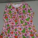 YUEJO Kids Girls Long Sleeve Cartoon Casual Winter Monster Dress Green Winter Party Dress