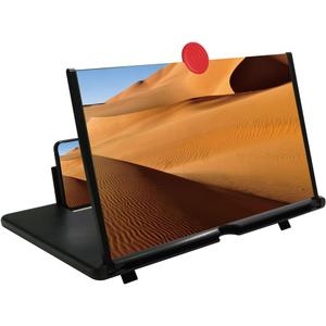 3D HD Screen Magnifier Amplifier Projector Screen for Movies, Videos,and Gaming. Foldable Mobile Phone Holder with Screen Magnifier,Supports All Smartphones(Black)