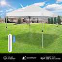 Pop Up Canopy Tent 8X8 FT,Easy Set-up Sade,Instant Shelter w/Canopy Cover,4 Ropes,Adjustable Straight Leg Heights Canopies,Outdoor Patio Tents for Parties,Commercial,White