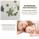 Crib Mobile Arm - Imitation Wood - 18 Inch Foldable Mobile Arm for Crib - Mobile Hanger for Crib - Crib Toys Attachments - Holder for DIY Clamp Mobile