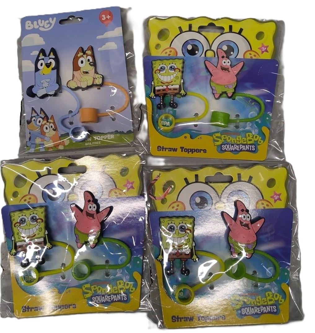 4 x Assorted straw toppers 4 pack 2 count each